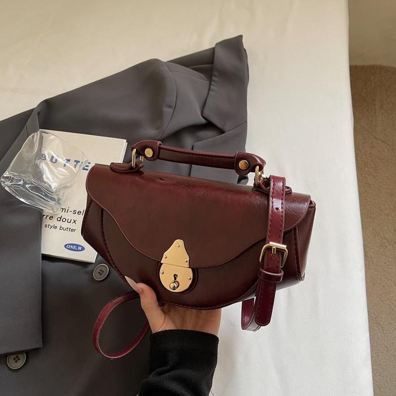 Mini Small Crossbody Bags For Women 2026 Luxury Brand Semicircle Saddle Bags Pu Leather Handbags Designer Ladies Shoulder Bags