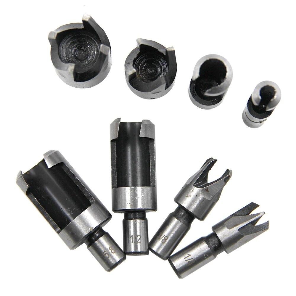 8pc Cylinder Type Wooden Plug Drill Woodwork Hole Opener Claw Type Drill Bit Hole Expand Electric Tool Accessories Hole Open Set