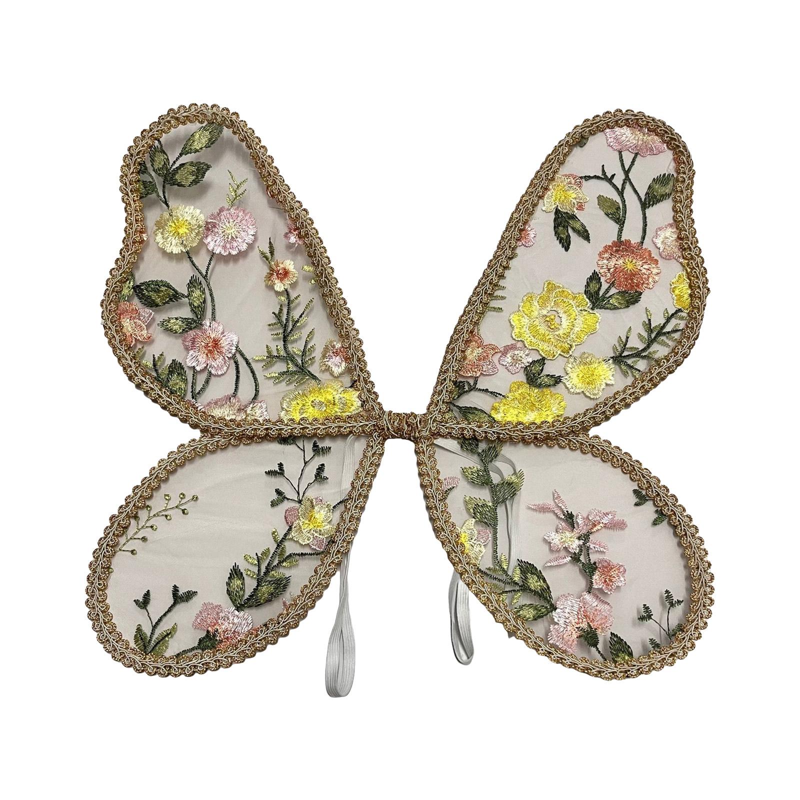 

Детские крылья бабочки Детские кружевные крылья бабочки Ангельские кружевные крылья 550 мм Крылья для очаровательных фотосессий и представлений жёлтый