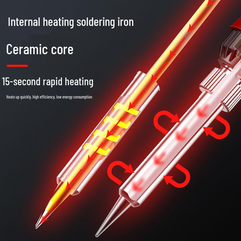 High-Power Digital Soldering Iron: Adjustable Temperature & Constant Heat Ceramic Core for Household Repair & Welding