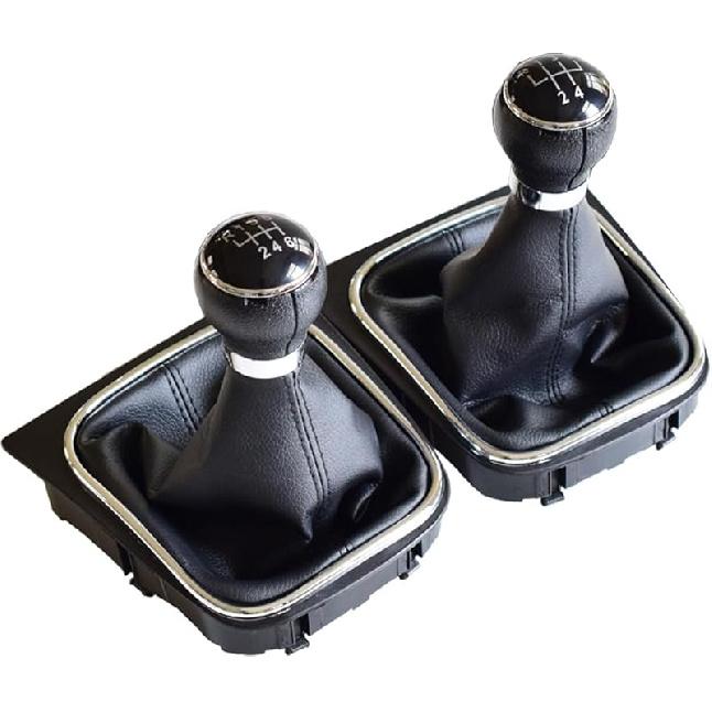 

5/6 Speed Car Gear Shift Knob Boot Gearstick Gaiter Kit Manual/Auto Gear Shifter Boot Cover Replacement for V-W Golf 6 VI MK6 Jetta 5 Golf 5 V MK5 (5 6 speed