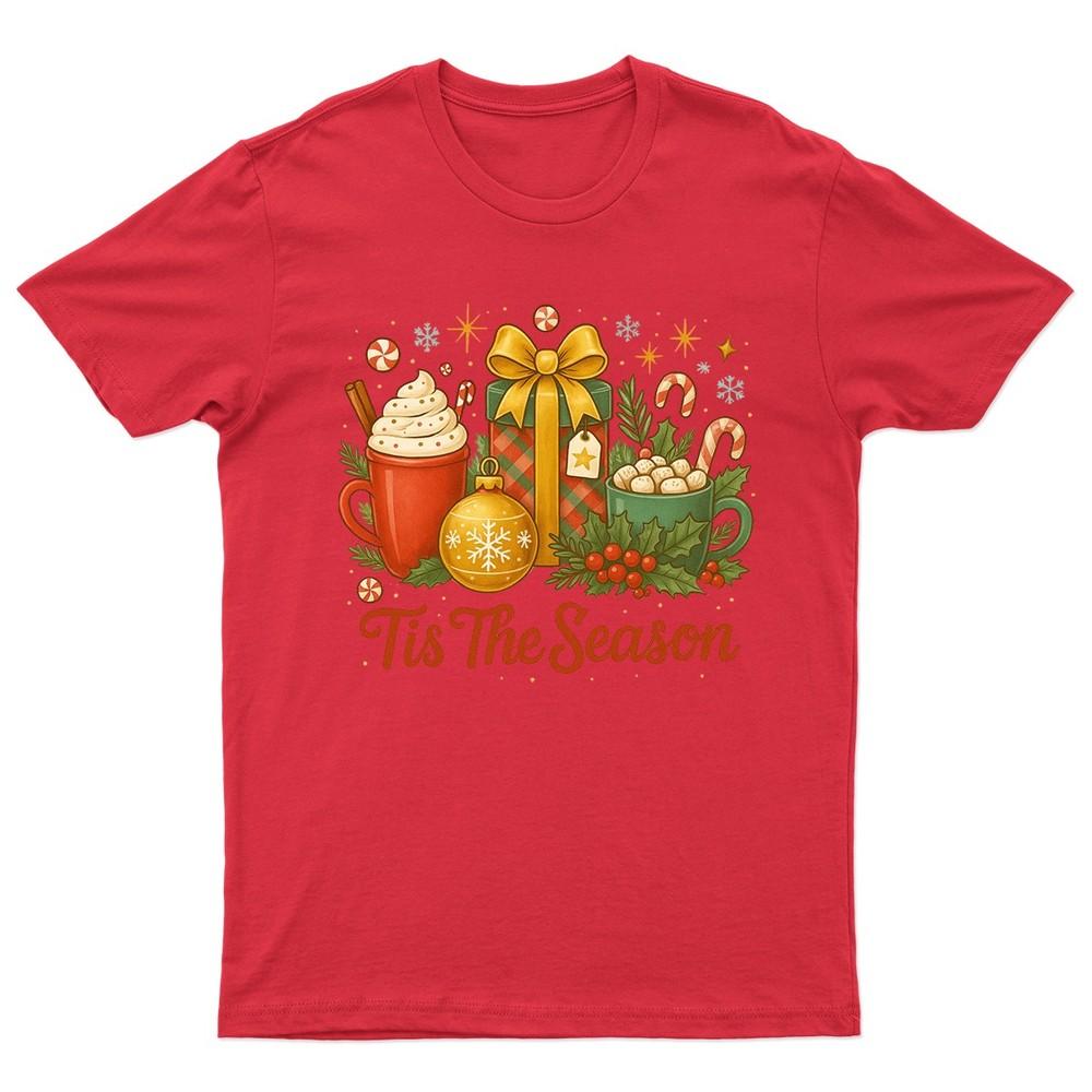 Tis The Season Christmas TShirt Unisex Gift Retro Seasonal Funny Xmas Santa l S