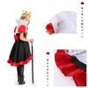 Queen of Hearts Cosplay Costume Set for Queen Halloween Red Cute Red Playing Recital [JUNDOMECY] Kids Crown, Dress, Costume, Queen, Heart, Cards,