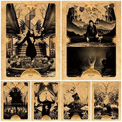 The Devil And The Magician Vintage Wall Art Canvas Painting Mysterious Pagan Witchcraft Art Poster And Print Home Decor Unframed