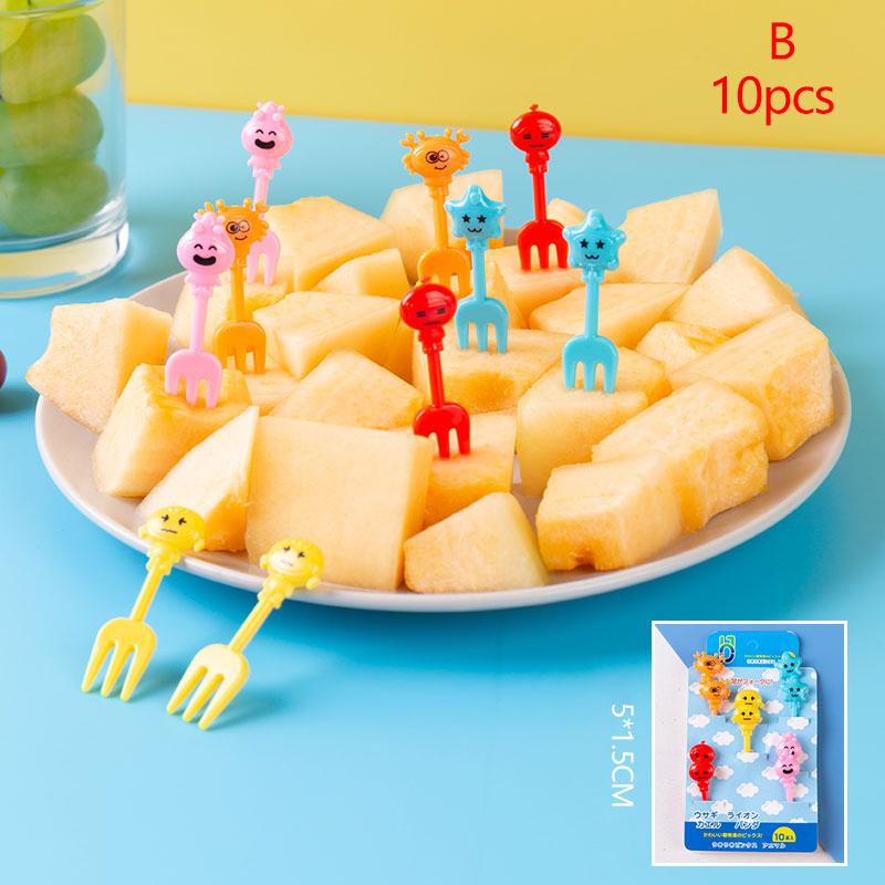 Cartoon Obst Gabel Set Twisted Party Buffet Dessert Essen Cocktail Sandwich Stick