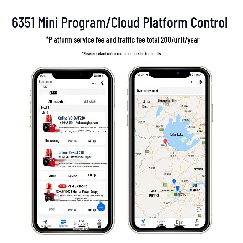 6351 One-Button Fire Sound & Light Alarm System