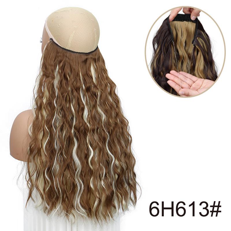 European & American Long Curly Water Wave Wigs for Women - Seamless Hair Extensions