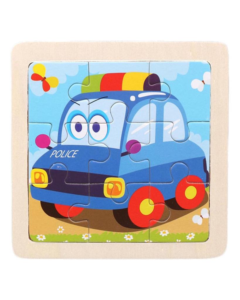 TOYS & TOTS 9Pcs Wooden Cartoon Animals Jigsaw Puzzle Learning Education Panel Kids Toys
