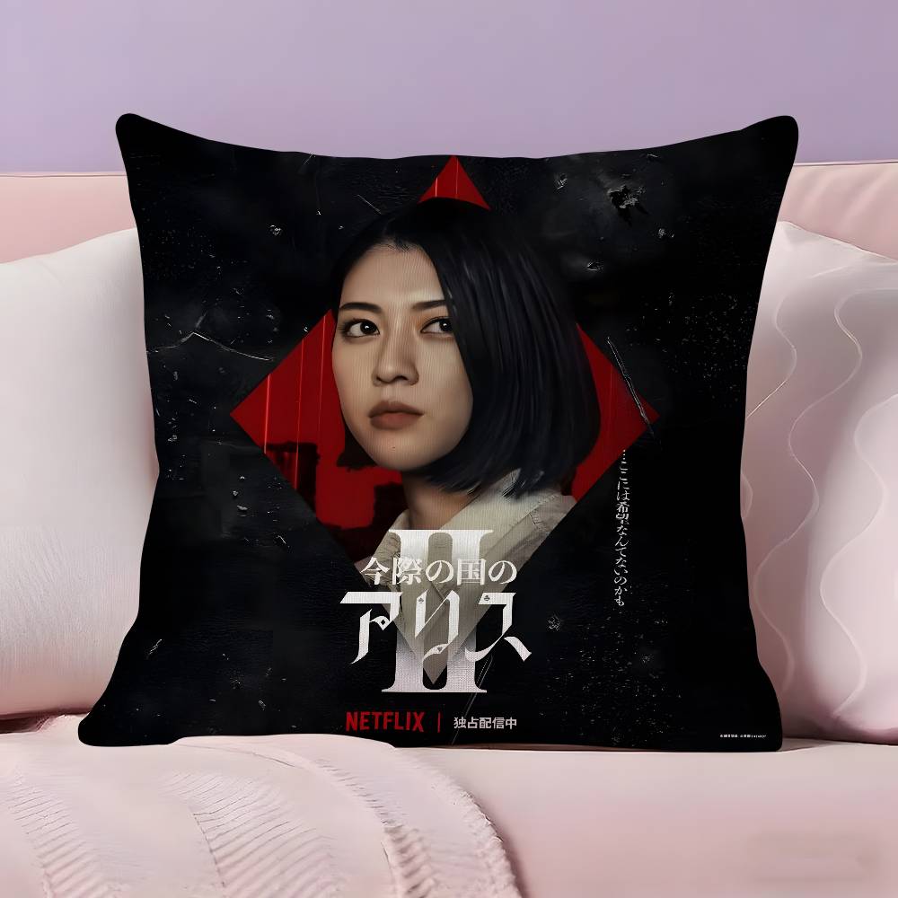 A-Alice In Borderland Pillow Case Ultra Soft Skin Friendly Fabric Cloud Like Comfort & Concealed Zipper