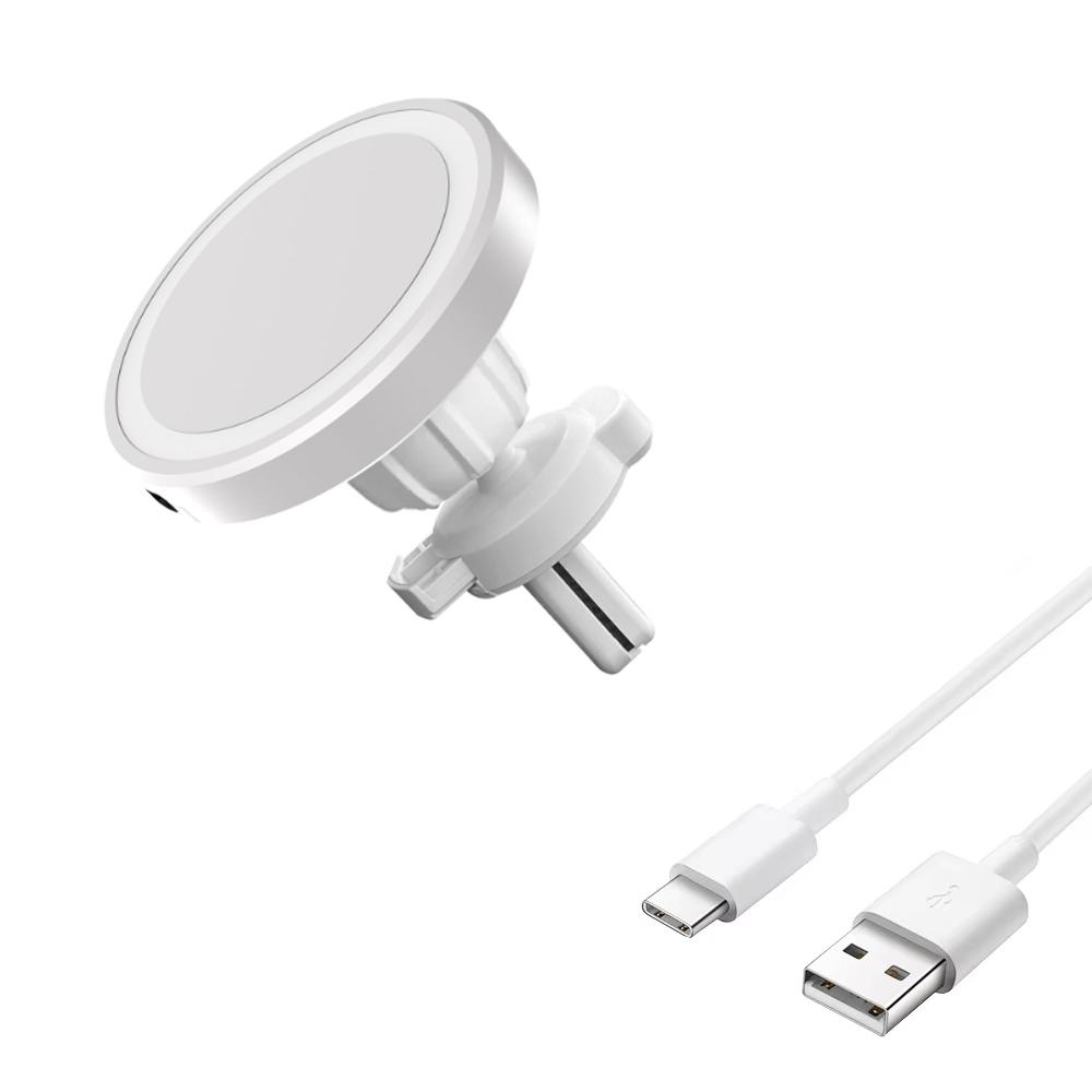 Car GPS Magnetic Phone Holder Stand 360° Rotation Wireless Charger For Magsafe iPhone 16 15 14 13 12 Pro Max Fast Charging Mount