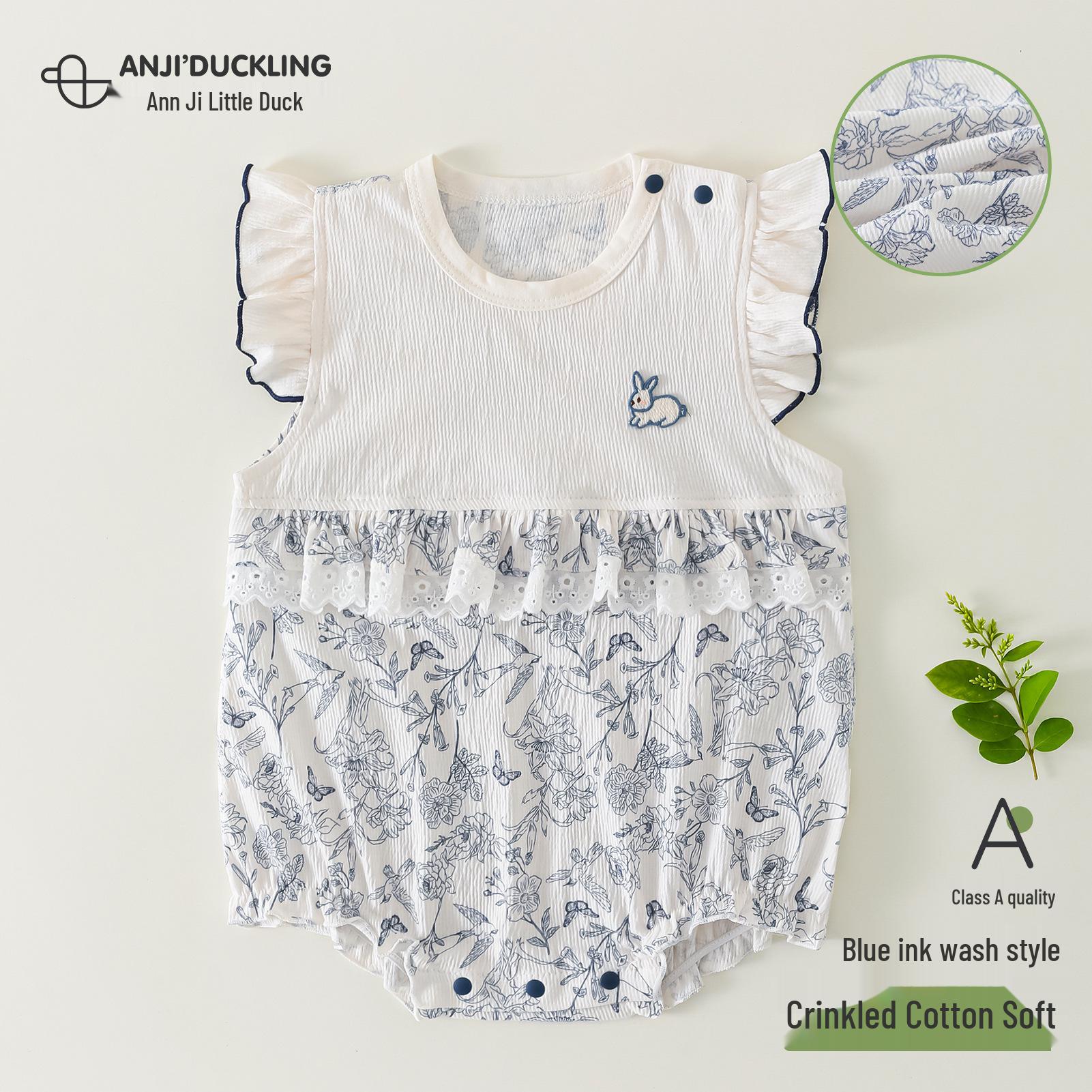 Newborn Summer Cotton Romper: Sleeveless Baby Crawling Jumpsuit 66