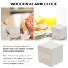 1Pcs Square Digital Wooden LED Alarm Clock Bedside Clock Dual Display Temperature Display Night Light Glowing Clocks