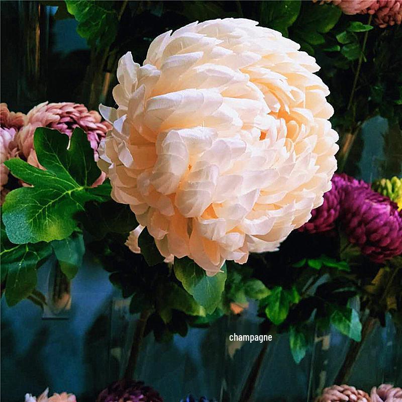 Large Artificial Chrysanthemum, Gaillardia, and Peony Flowers for Home Decor and Photo Props