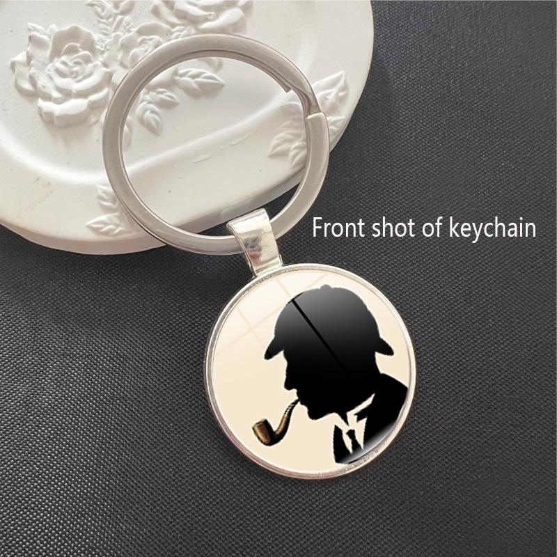 Sherlock Holmes Time Gem Metal Keychain - European & American Inspired Pendant