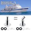 22/24mm Stainless Steel Hull Exhaust Fitting Tube Pipe Socket Hardware Part Air Diesel Heater For Boat Truck Yacht Accessories