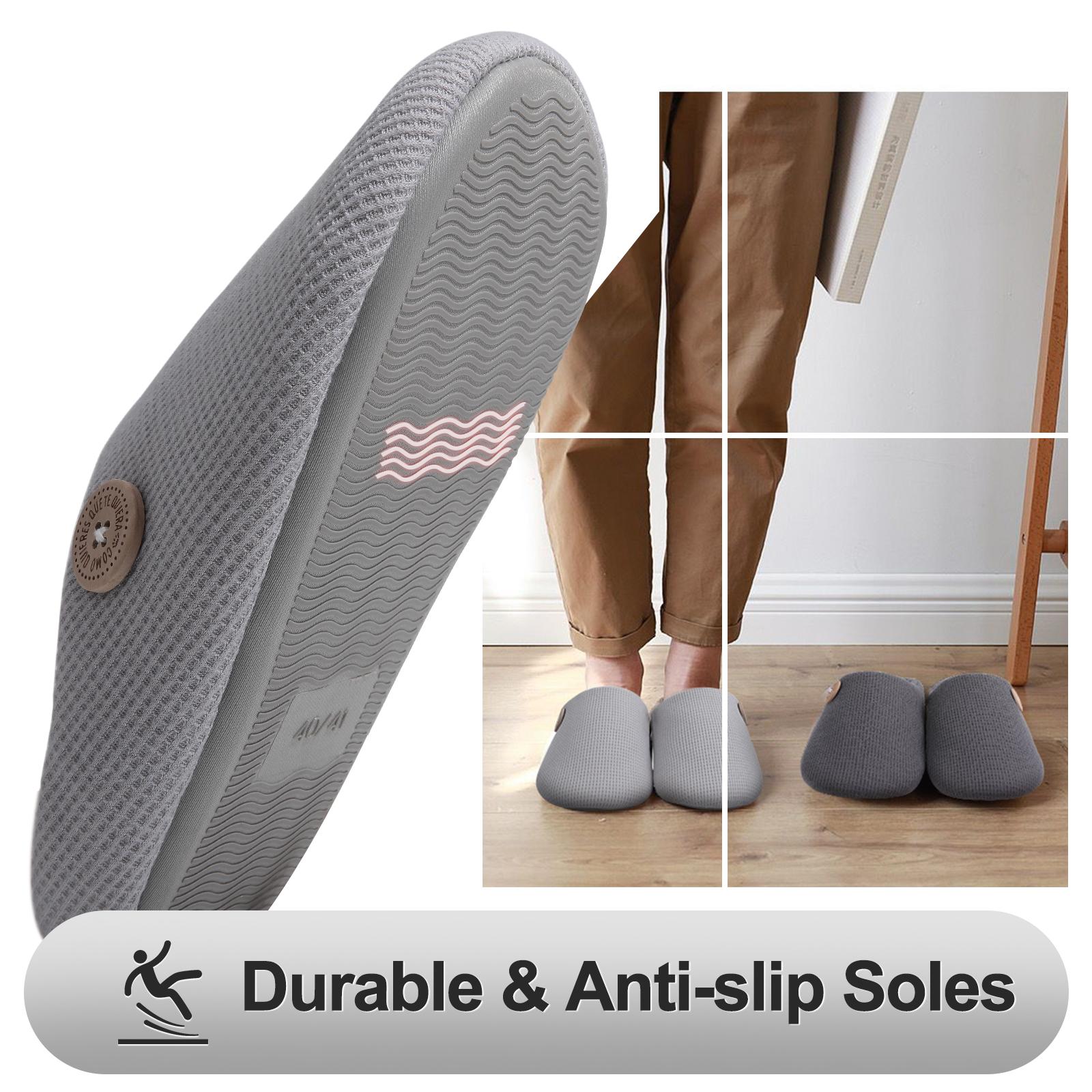 Теплые зимние хлопковые тапочки Comwarm для женщин и мужчин на плоской подошве — фото 5