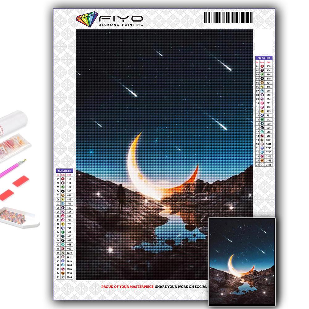 Full 5D Diy Diamond Painting Moon Art 5D Diamond Painting