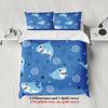 3Pcs Shark Ocean Bedding Sets 3D Printed Sea Life Pattern Duvet Cover Sets With Pillowcases No Filling