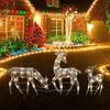 Lighted Christmas Reindeer Water Resistant Light Up Decoration for Garden Outdoor Standing Elk Ornament for Yard Lawn Battery