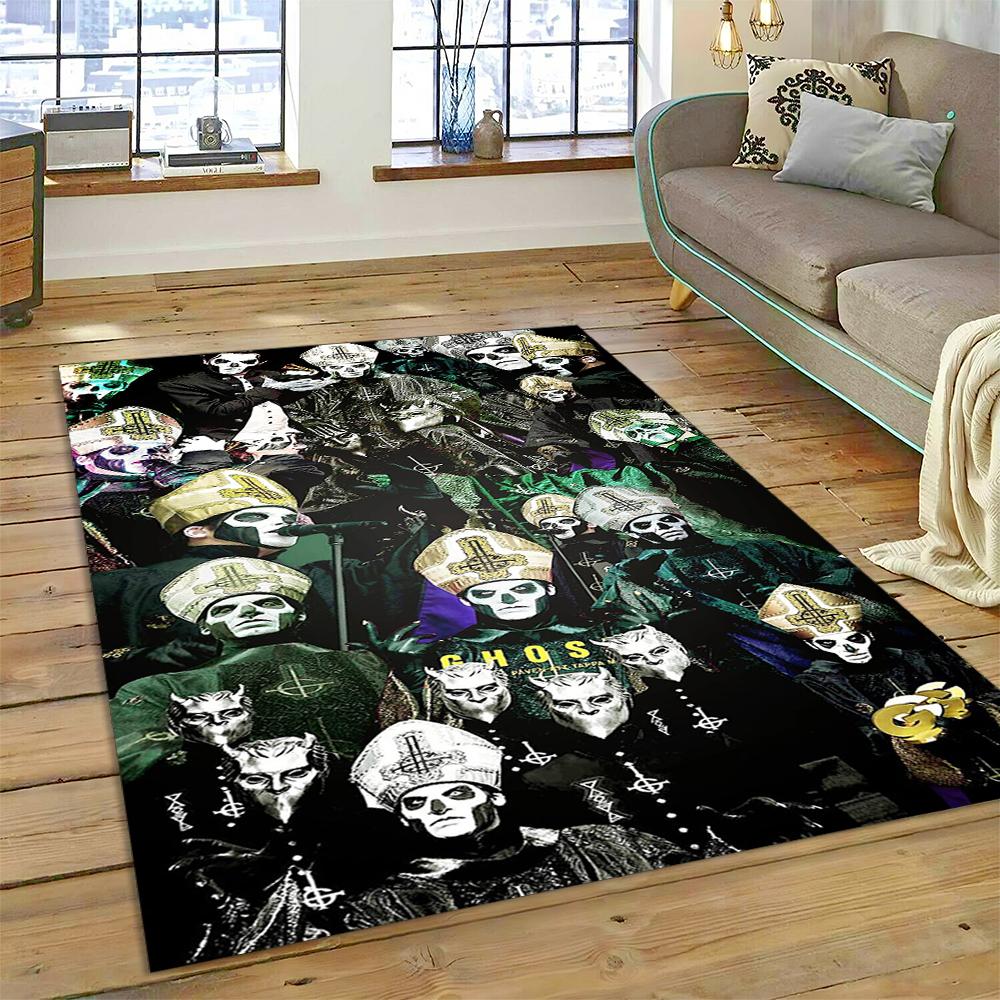 Nieuwe Stijl Ghost B.C. Band Papa Emeritus Rock Donkere Vloerkleed Tapijt voor Woonkamer Slaapkamer Huisdecoratie, Antislip voor Bank Deurmat 40x60cm( 15x23in )
