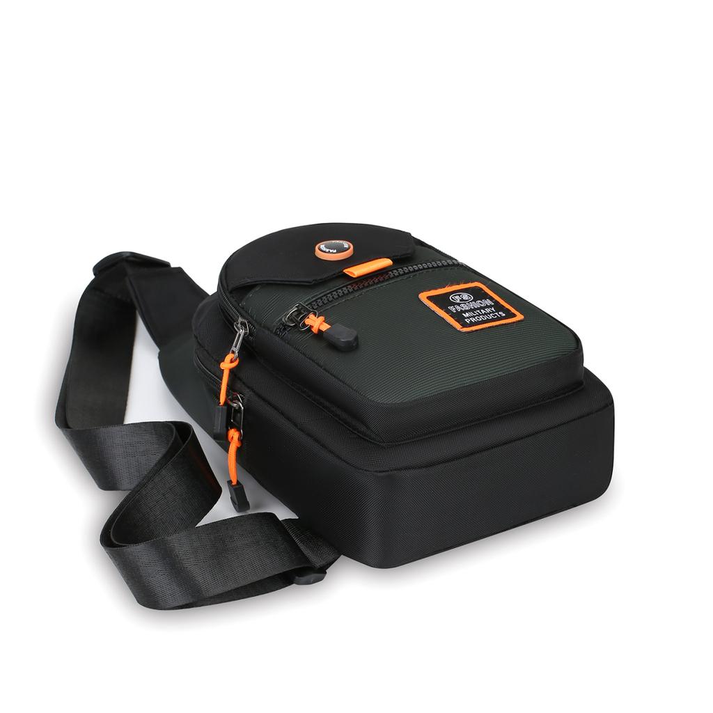 Unisex Oxford Crossbody Bag - Compact Chest Pack for Men (Lightweight & Waterproof - Perfect for Running Errands & Outings)