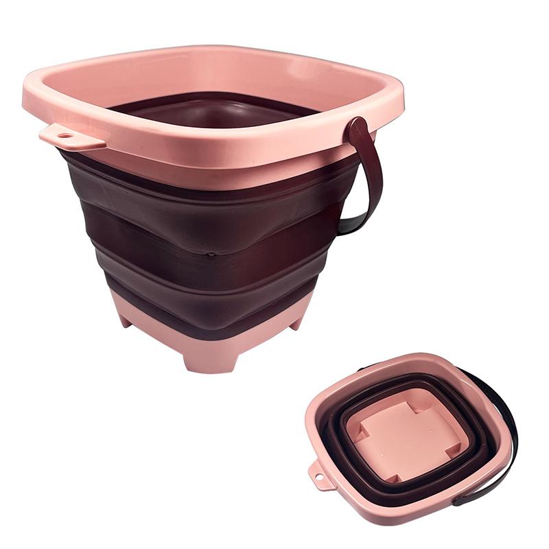 

Складное пляжное ведро Многофункциональное маленькое ведро Портативные пляжные игрушки для песка Дети играют в песок Водные игрушки розовый