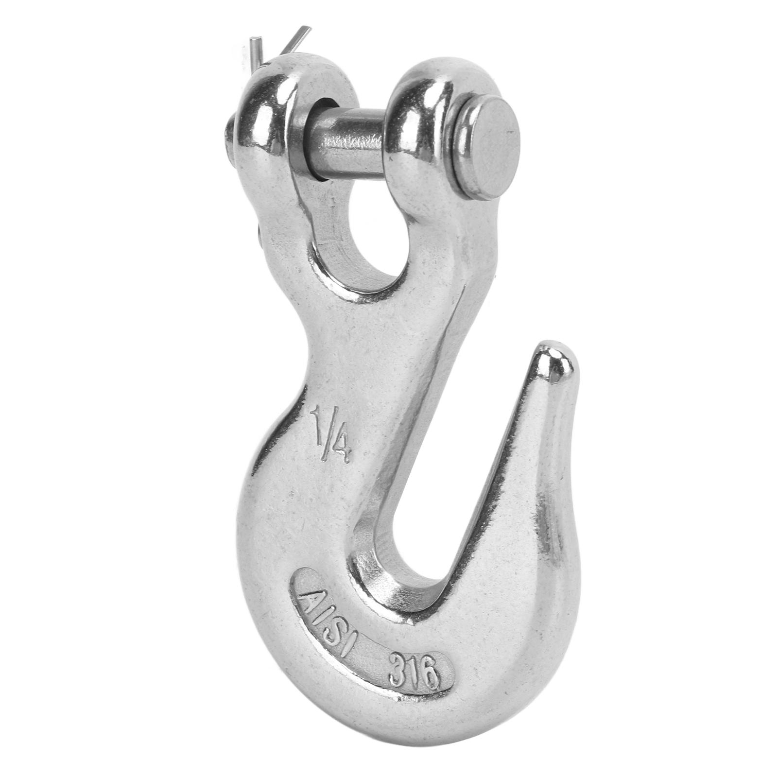 

Marine Boat Slip Lifting Hook 1 4in 1000lbs Load Bearing Capacity 316 Stainless Steel