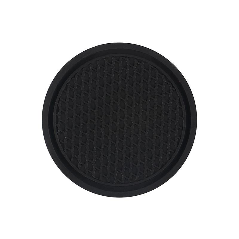 Creative Round Pvc Cup Car Storage Mat Universal Non Slip Car Cup Black Holder