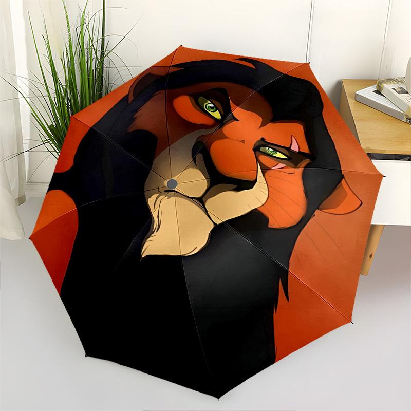 

Scar, Lion King Themed Automatic Opening and Closing Umbrella, Brightly Colored 8-rib Portable Umbrella, Suitable for Men and Women, A Perfect Gift fo