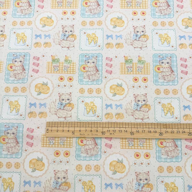 

0.5м/1м/2м Зашифрована Бавовняна Лляна Тканина в Техніці Печворк з Клітинним Принтом для Декоративної Тканини, Чохла на Диван, Рукоділля DIY Швейні Тканини 50x150cm