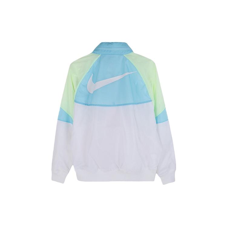 New Nike Retro Sports Stand Collar Jackets Men's Blue White AR2210-101