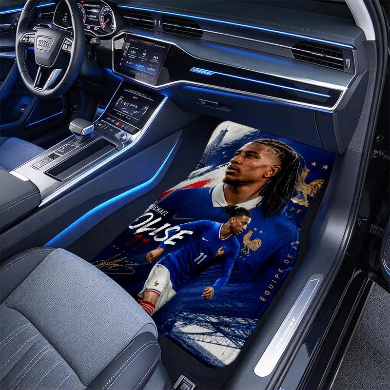 Mtdmichael Olise Black Full Coverage All-Season Car Floor Mats, XPE Non-Slip Wear-Resistant Textured Carpets for SUV Interiors