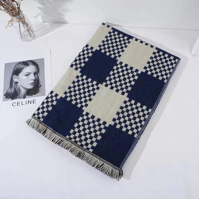 2024 British Checkered Women's Winter Scarf: Versatile Student & Couple Shawl