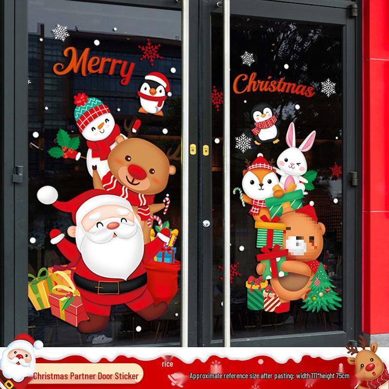 Santa Claus Window Cling Christmas Decoration Decal