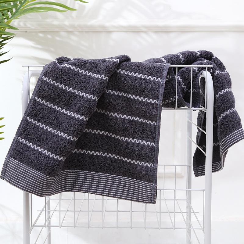100% Cotton High Quality Face Bath Towels White Blue Bathroom Soft Feel Highly Absorbent Shower Hotel Towel Multi-Color 75X35Cm