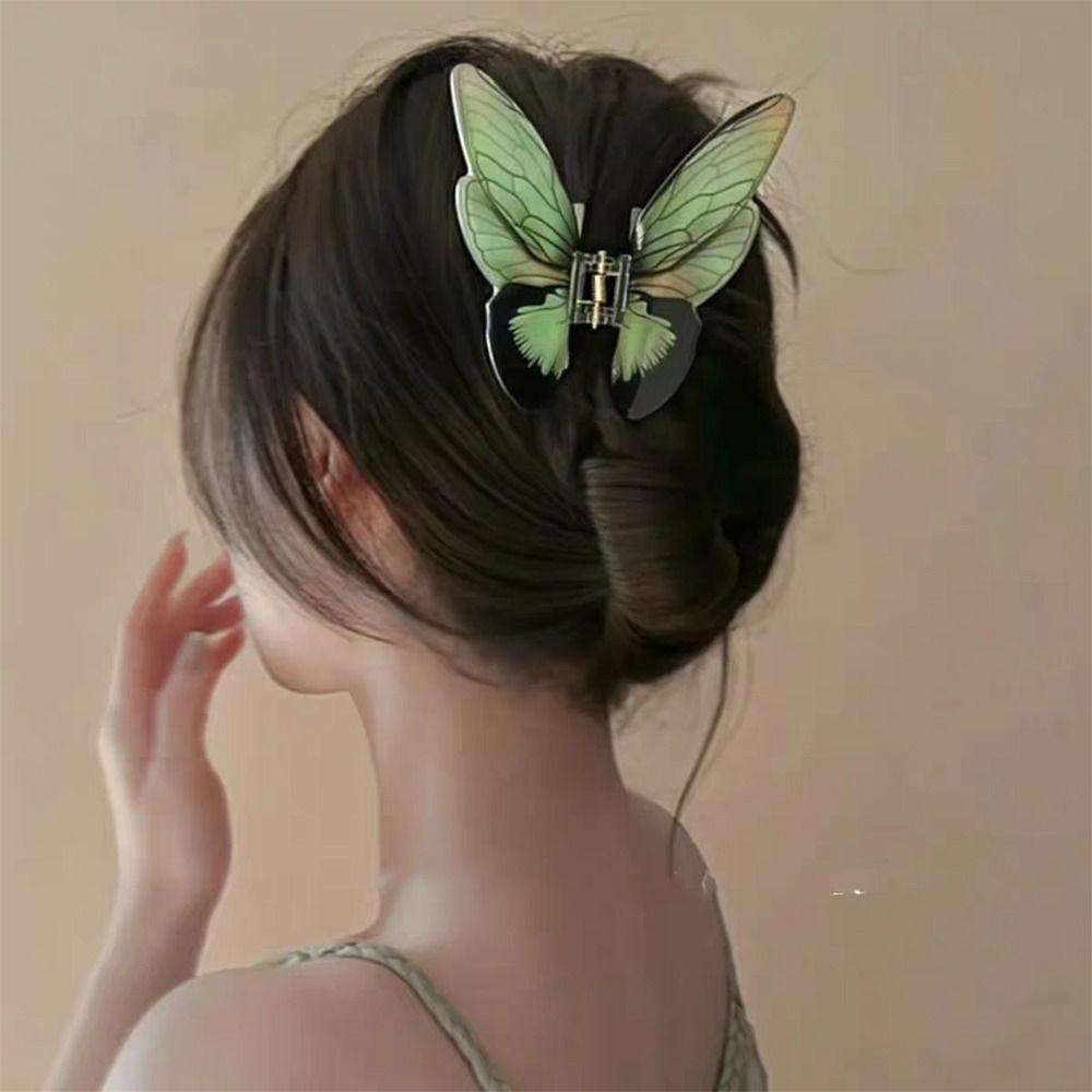 

Цветные заколки для волос из ацетата Sweet Shark Clip Creative Butterfly Hair Claw Travel