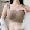 Large Size Lingerie Women's Thin Seamless Vest Style Bra with Gathered Accessory Breasts To Prevent Sagging Bra