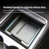 For Tesla Model 3 Y 2023 Accessories Center Console Storage Box Central Control Translucent Organiser Case with Silicone Pad