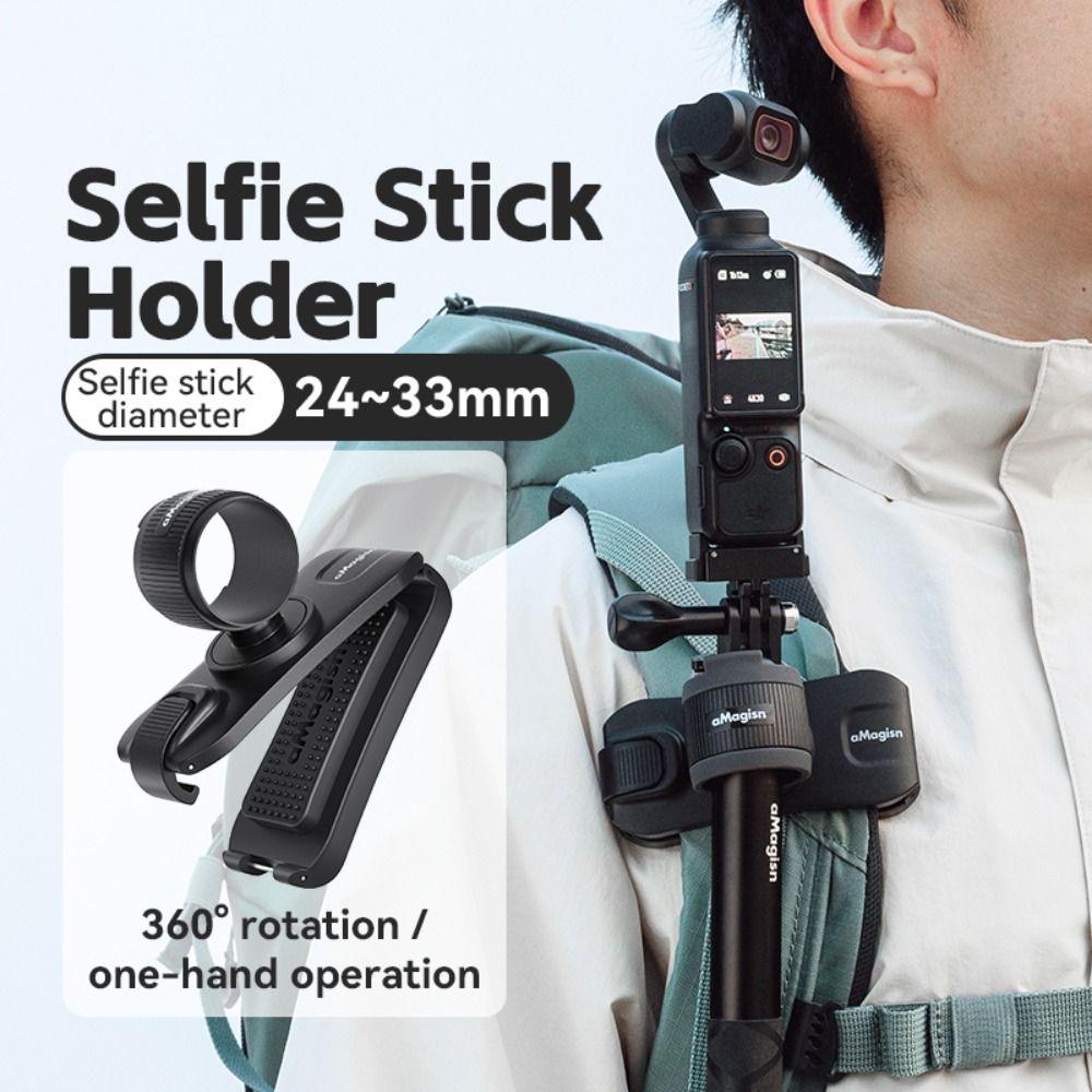 

Backpack Strap Backpack Belt Clip Holder Hands-free Selfie Stick Mount Action Camera Selfie Stick чорний