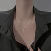 Minimalist Wind Vertical Bar Diamond Clavicle Chain Korean Version Simple Temperament Personality Small Fresh Long Geometric Necklace Female