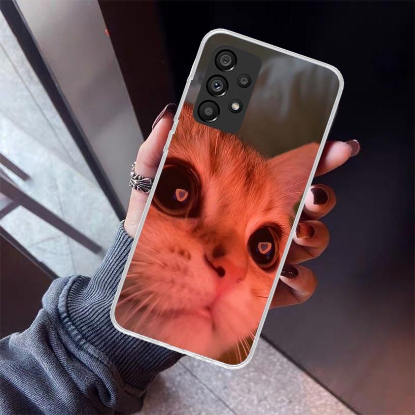 Pet Cat Funny Memes Phone Case For Samsung Galaxy A52 A51 A50S A32 A22 A12 A02S A72 A71 A31 A70 A30S Note 20 Ultra 10 Plus S10 G