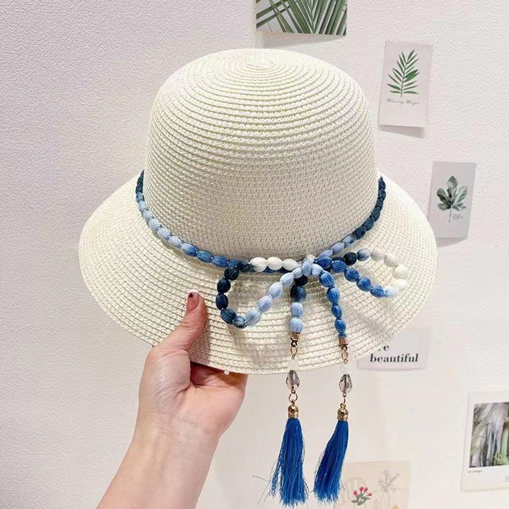 

Женская шляпа от солнца с широкими полями, складная пляжная соломенная шляпа, кепка для защиты от солнца, для путешествий, активного отдыха, кемпинга белый