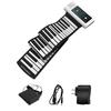 88-Key Roll-Up Piano with Silicone Keyboard for Kids, Shockproof, Portable, Rollable, Easy To Clean, Lightweight, and Wireless (A, 88 Keys, White)