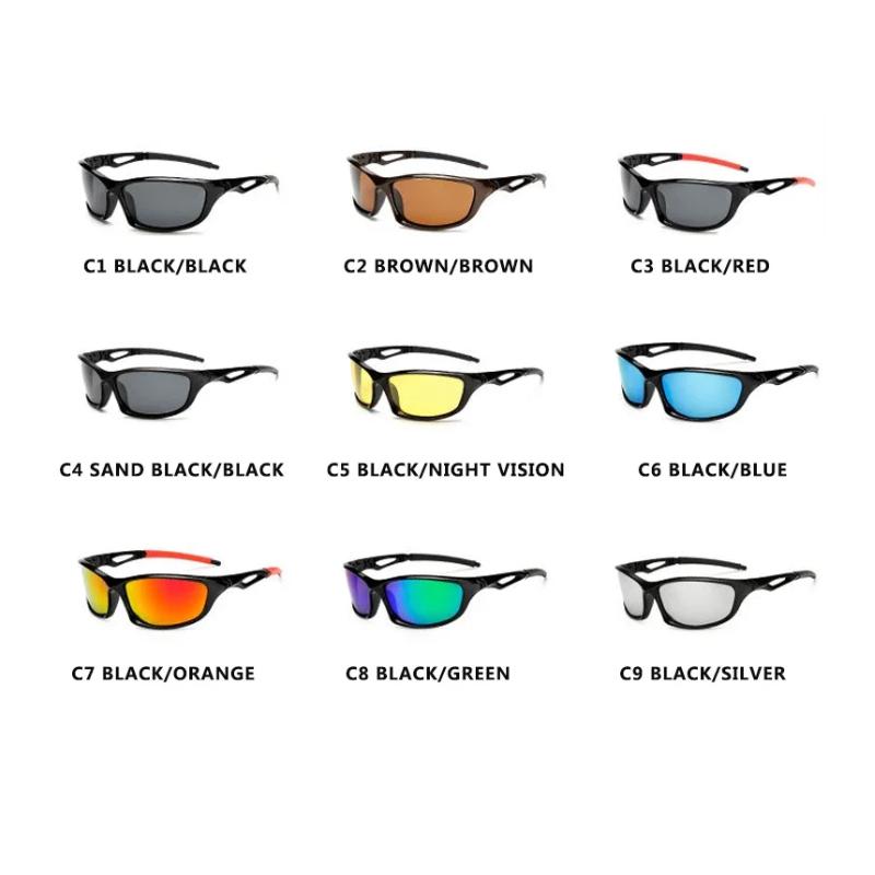New Polarized Sunglasses Brand Designer Square Sports Sun Glasses for Men Driving Fishing Cycling Black Frame Goggle UV400