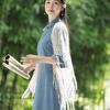Solid Color Tassel Scarf Hollow Fringes Wraps Elegant Women's Shawls  Spring Summer