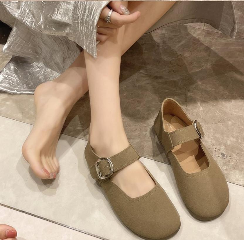 French Flat Mary Jane Shoes Women's New Retro All-match Light Loafers Women Soft-soled Driving Shoes Moccasin Zapatos
