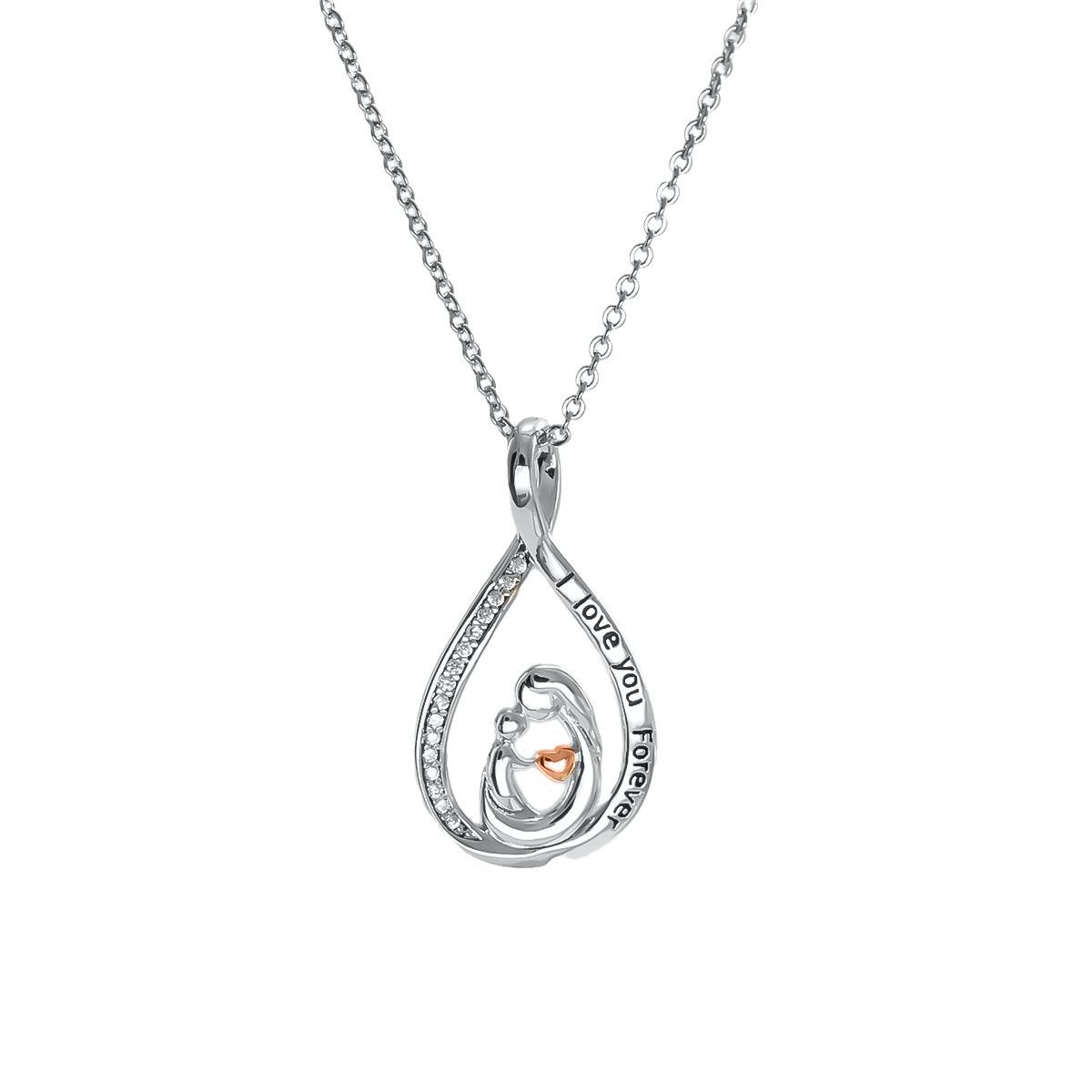 

Exquisite S925 Silver Versatile Infinity Pendant Necklace 925 Silver серебряный