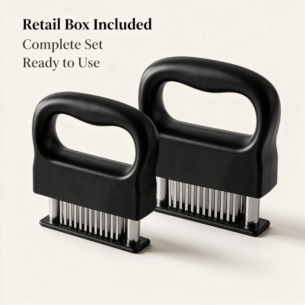 Lihe 48 Needle Handheld Meat Tenderizer, Steak Fiber Cutter, Marinade Piercing Tool For Braised Meat
