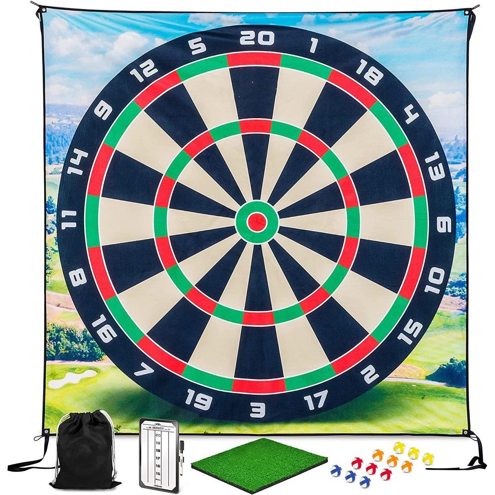 Golfs Chipping Game with Sticky Balls and Darts Chipping Golfs & Dart Practice Mats Indoors