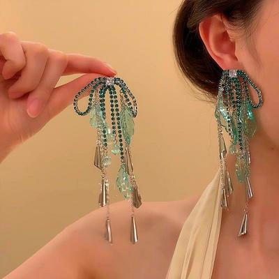 Bow Petal Bell Fringed Earrings Korean High-end Stud Earrings Fashion Niche Design Earrings